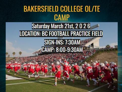 Football to Hosts OL/TE Camp